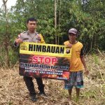 Bhabinkamtibmas Polsek Teriak Ajak Masyarakat Untuk Tidak Membakar Lahan