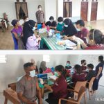 KAPOLSEK LUMAR MONITOR KEGIATAN PELAKSANAAN VAKSINASI DI PUSKESMAS LUMAR