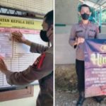 Kapolsek Lumar Lakukan Penempelan Maklumat Larangan Karhutla