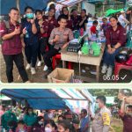 Kapolsek Lumar Monitor Kegiatan Vaksinasi Di Lapangan Sepakbola Di Desa Tiga Berkat Lumar