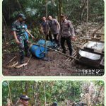 Kapolsek Lumar Dan Personil Lakukan Penindakan Aktivitas PETI Di Intake PDAM Tirta  Bengkayang di Wilkum Polsek Lumar