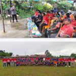 Briptu Indra Wakili Kapolsek Hadiri Pembukaan Open Turnamen Sepak Bola Natal Cup Desa Belimbing Kec.Lumar