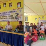 Kapolsek Lumar & Briptu Jemmy Hadiri Penyerahan Mesin Perontok/penggiling Biji Jagung Teknologi Tepat Guna Di Aula Kantor Desa Tiga Berkat Lumar