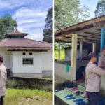 Lakukan pengaturan lalu lintas, AIPTU RAHMN Berikan Pengamanan Sholat Jum’at Di Masjid Al Muhtadin Desa Belimbing Lumar
