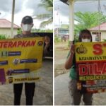 Bhabinkamtibmas Desa Tiga Berkat Berikan  Himbauan Larangan Perjudian, Karhutla, Protokol kesehatan, Saber Pungli