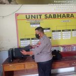 ANGGOTA PIKET PENJAGAAN POLSEK LUMAR MELAKUKAN CEK DAN KONTROL INSTALASI LISTRIK DAN APAR.