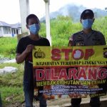 Bhabinkamtibmas desa Sungkung kecamatan Siding Himbau Warga Stop Karhutla