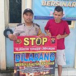 <em>Antisipasi Kebakaran Hutan dan Lahan di Desa Binaan, Bhabinkamtibmas tak Bosan mensosialisasikan serta Himbau Karhutla</em>