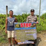 Bhabinkamtibmas sambangi warga tentang himbauan karhutla