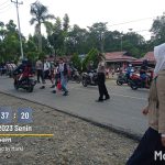 Ciptakan Arus Lalu Lintas Yang Lancar, Polsek Bengkayan Laksanakan Strong Point