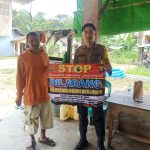 Bhabinkamtibmas Desa Setia Budi Himbau Warga  Untuk Tidak Membakar Hutan Dan Lahan